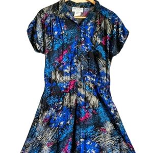 VTG 90s New Looks Art To Wear Retro Dress